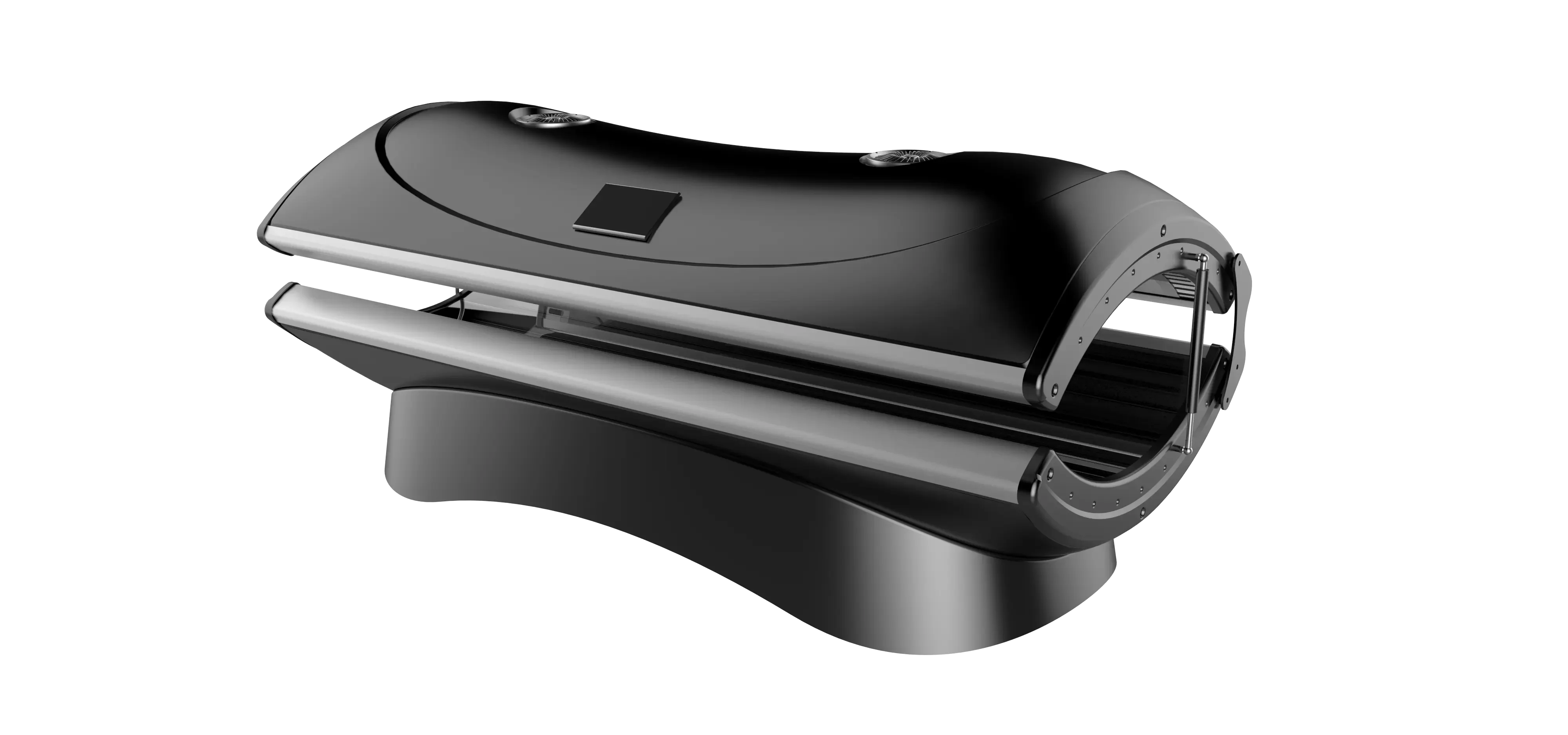 Valo Halo red light bed open position showing full interior LED array for 360 degree body coverage