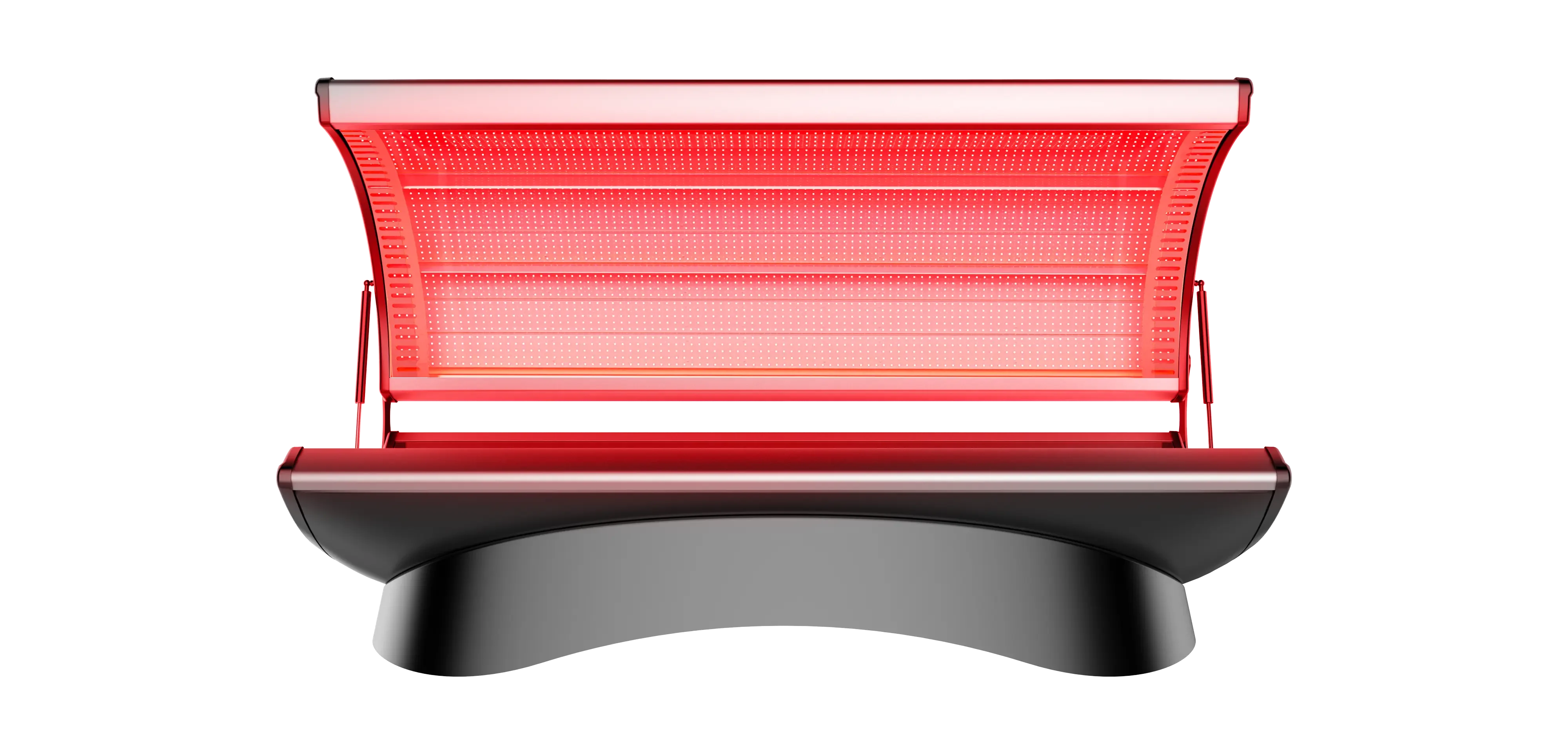 Valo Halo red light therapy bed closed view showing sleek clamshell design with 625nm LED array